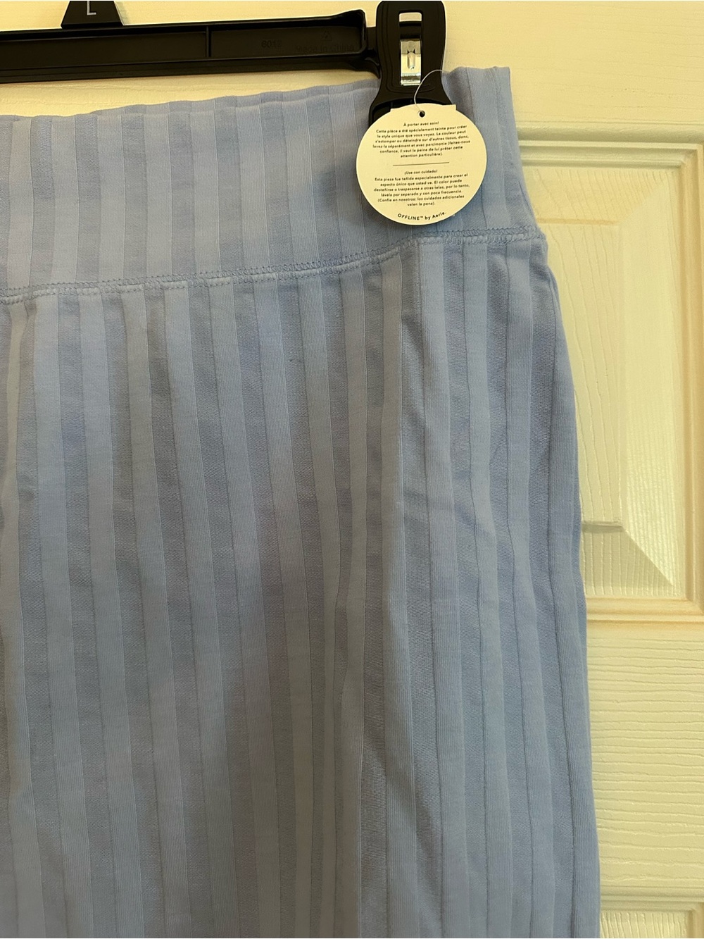 Offline by Aerie Light Blue Ribbed Mini Skirt - size medium - Picture 2 of 4